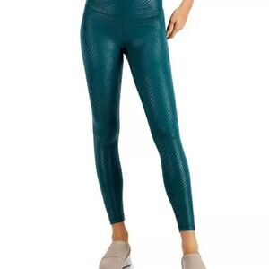 New Inc International Concepts Croc-Print Leggings pants  green XXXL